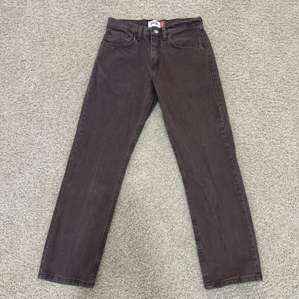 Brown Washed Wrangler Jeans